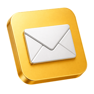 3D mail envelope icon, decorative, shown on the contact us page